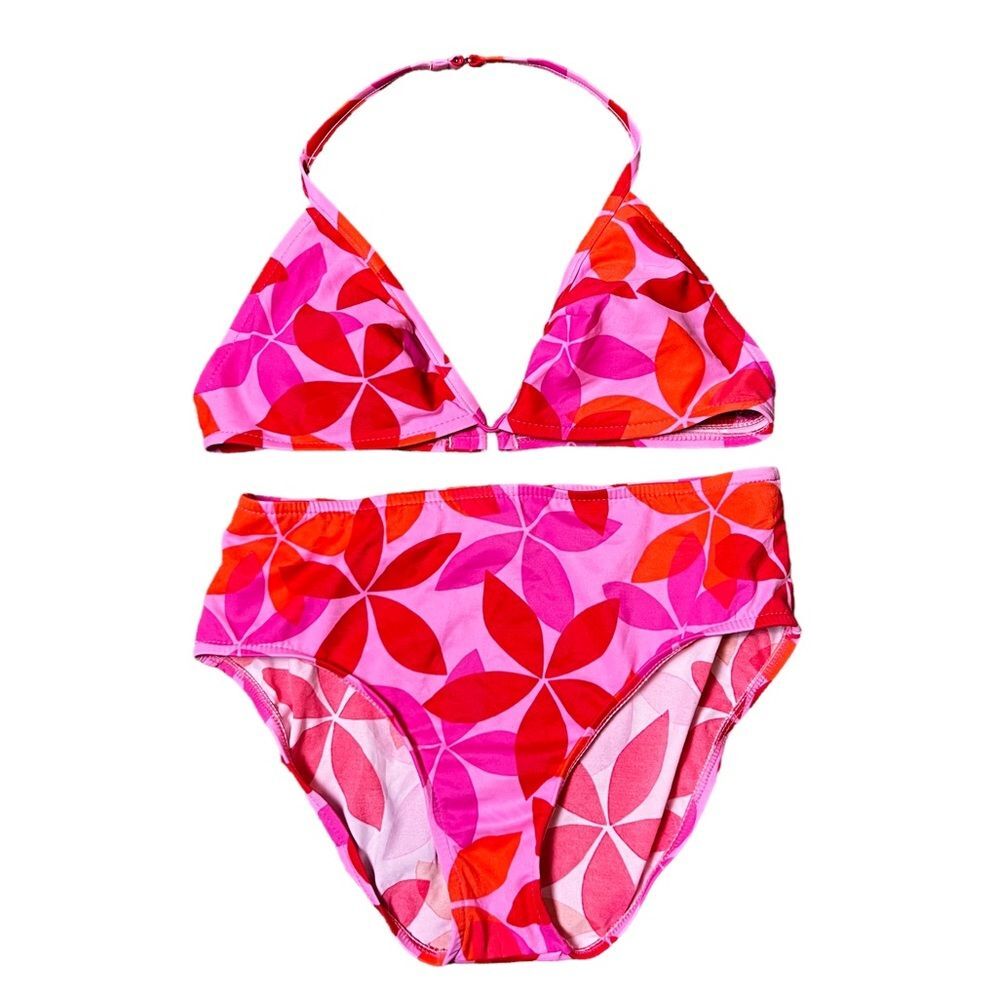 Mixit Bikini Hot Pink Size 12 Style 288-4874 High Waist Swimsuit Swim Beach
